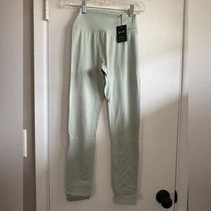 YoungLA For Her High Waisted Sage Green Soft Leggings, Size Medium